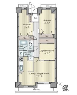 パーク・ノヴァ松ヶ崎 間取図(平面図)