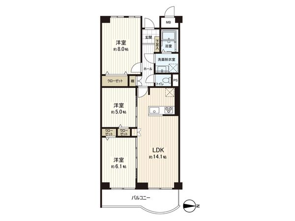 ハイツ白川 間取図(平面図) ハイツ白川 間取図(平面図)