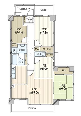 京都北白川アーバンコンフォート 間取図