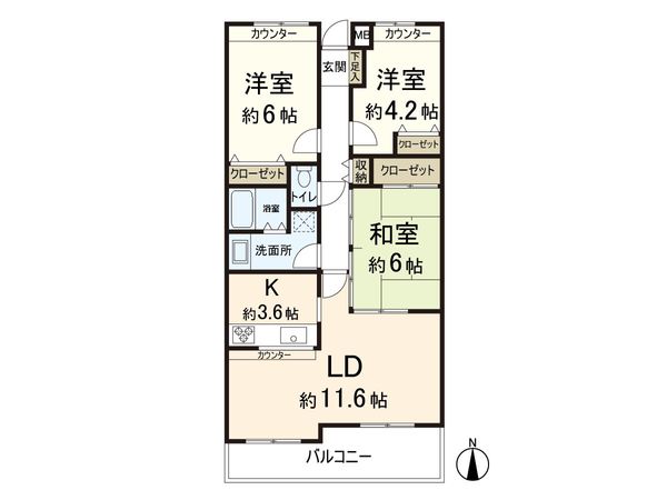 岩倉花園パーク・ホームズ 間取図(平面図)