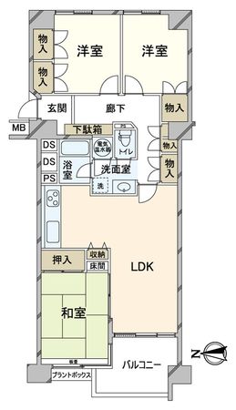 サンレジデンス錦綾東堀川 間取図(平面図) サンレジデンス錦綾東堀川 間取図(平面図)