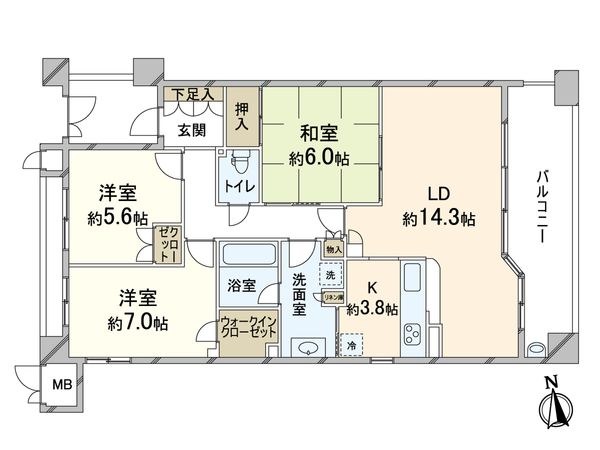 松ヶ崎アーバンライフ 間取図(平面図)