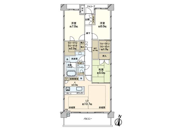 パークホームズ京都上賀茂 間取図(平面図)