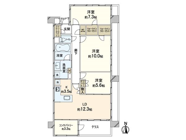 プラウド京都白川通 間取図(平面図) プラウド京都白川通 間取図(平面図)