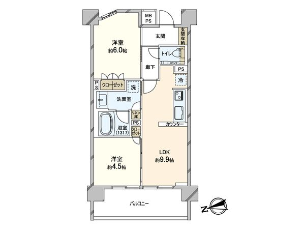 ライオンズ鴨川東 間取図(平面図)