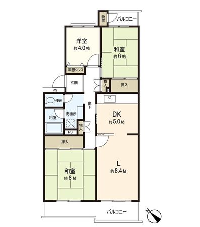 東大路高野第2住宅 間取図(平面図) 東大路高野第2住宅 間取図(平面図)
