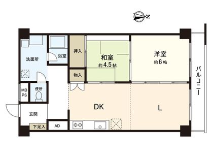 チサンマンション一乗寺 間取図(平面図)
