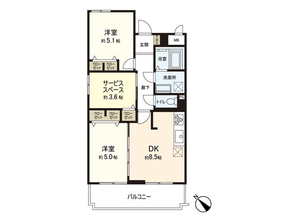 フレックス高野 間取図(平面図) フレックス高野 間取図(平面図)
