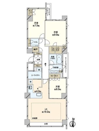 Brillia北山 間取図(平面図)