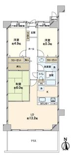 サンステージ衣笠 間取図(平面図)