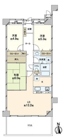 サンステージ衣笠 間取図(平面図) サンステージ衣笠 間取図(平面図)