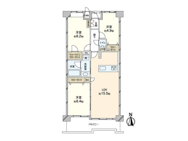 松ヶ崎パークホームズ 間取図(平面図) 間取図(平面図)
