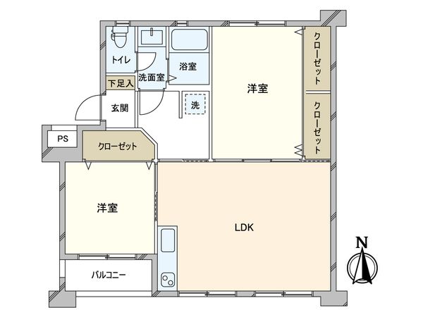 プラザ修学院 B棟 間取図(平面図)