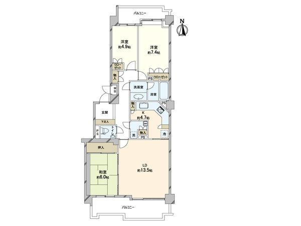 パーク・ハイム宝ケ池銀杏館 間取図(平面図)
