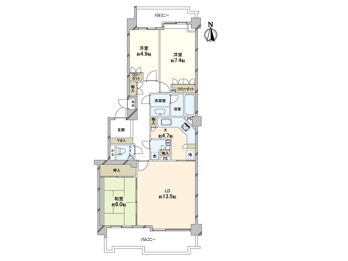 パーク・ハイム宝ケ池銀杏館 間取図(平面図) 間取図(平面図)