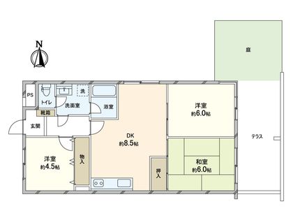 ハイマート一乗寺 間取図(平面図)