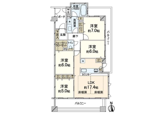 イニシア京都一乗寺 間取図(平面図)