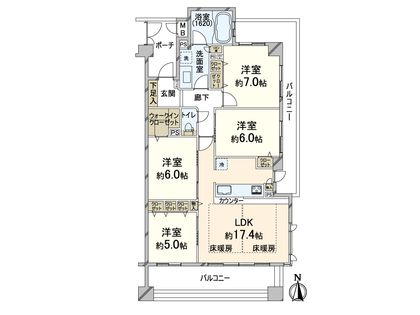 イニシア京都一乗寺 間取図(平面図)