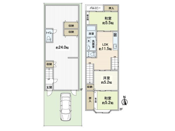 北区小山初音町 間取図(平面図) 北区小山初音町 間取図(平面図)