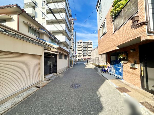 東住吉区南田辺3丁目 土地 前面道路含む外観 東住吉区南田辺3丁目 土地 前面道路含む外観