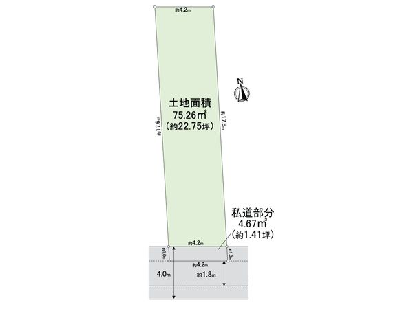 阿倍野区阪南町2丁目 土地(更地渡し) 区画図 阿倍野区阪南町2丁目 土地(更地渡し) 区画図