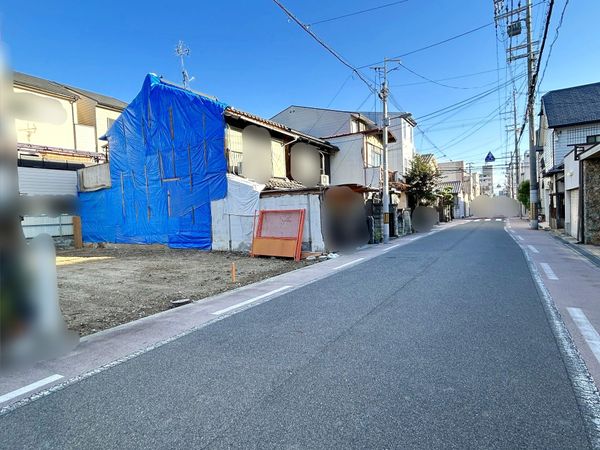 東住吉区田辺4丁目 土地 前面道路含む外観 東住吉区田辺4丁目 土地 前面道路含む外観