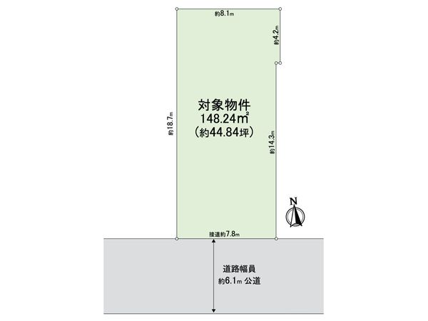 阿倍野区阪南町6丁目 土地 区画図