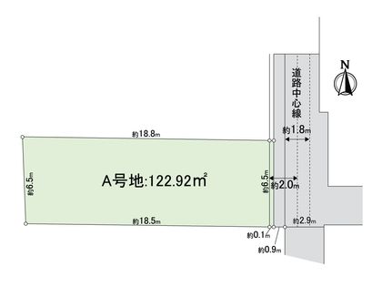 平野区瓜破西3丁目更地 A号地 区画図