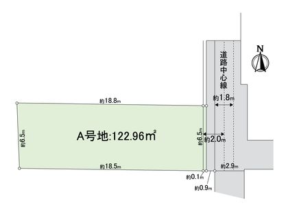 平野区瓜破西3丁目更地 A号地 区画図