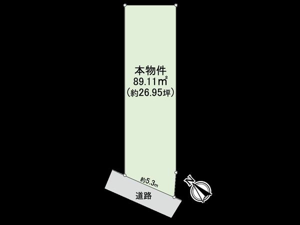 東住吉区田辺2丁目 土地 区画図