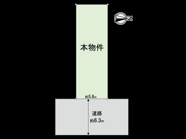 東住吉区南田辺5丁目 古家付土地 区画図 東住吉区南田辺5丁目 古家付土地 区画図