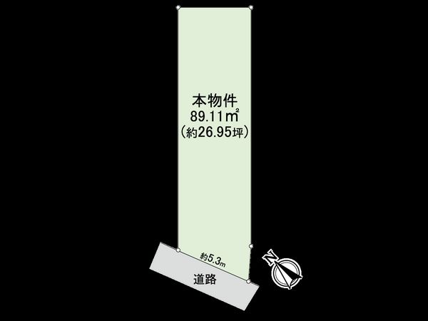 東住吉区田辺2丁目 土地(更地渡し) 区画図 東住吉区田辺2丁目 土地(更地渡し) 区画図