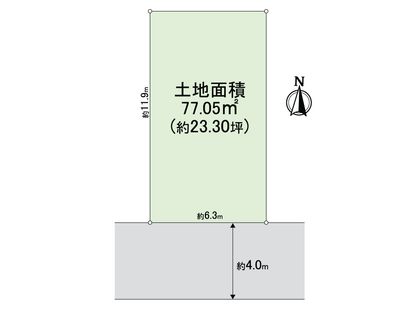 柏原市旭ケ丘3丁目 土地 区画図