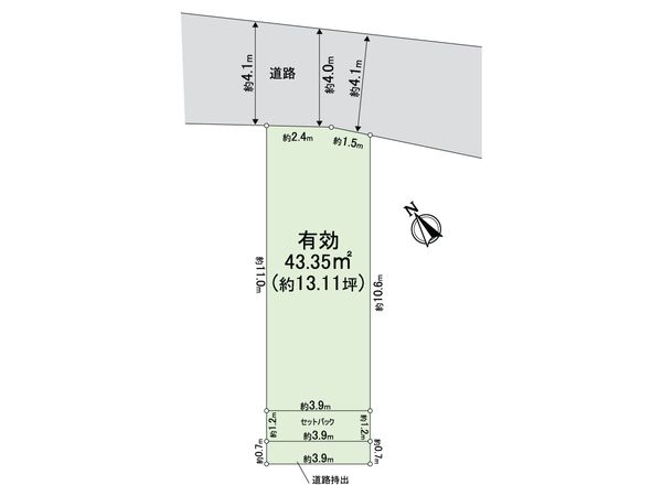 住吉区墨江1丁目 古家付土地 区画図 住吉区墨江1丁目 古家付土地 区画図