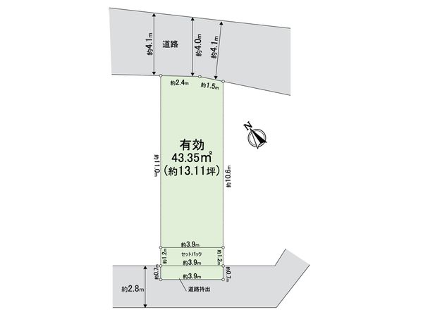 住吉区墨江1丁目 古家付土地 区画図 住吉区墨江1丁目 古家付土地 区画図