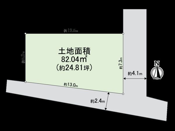 阿倍野区相生通2丁目 建物付土地 区画図 阿倍野区相生通2丁目 建物付土地 区画図