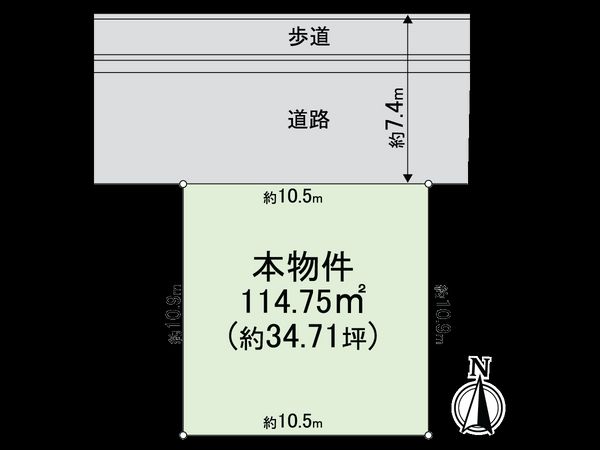東住吉区南田辺5丁目 土地 区画図
