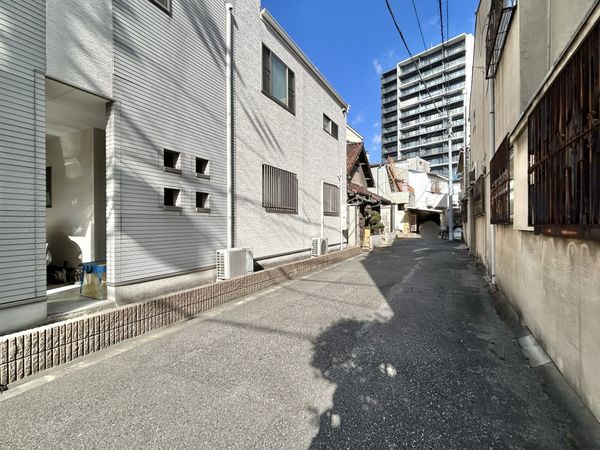 東住吉区南田辺2丁目 古家付土地 前面道路含む外観