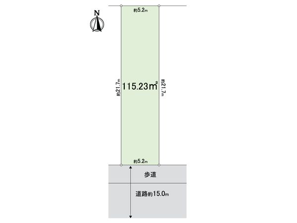 東住吉区東田辺3丁目 土地 区画図