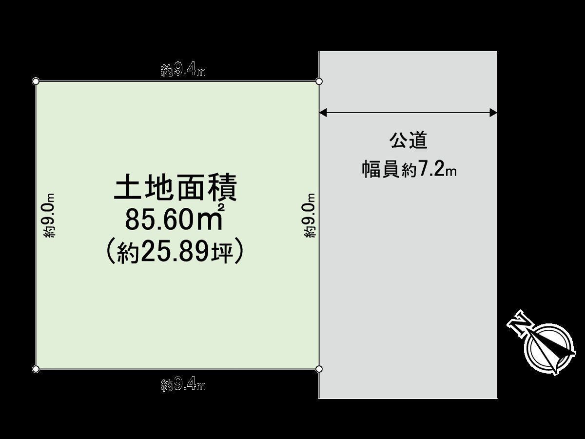 住吉区万代3丁目 土地 区画図 区画図