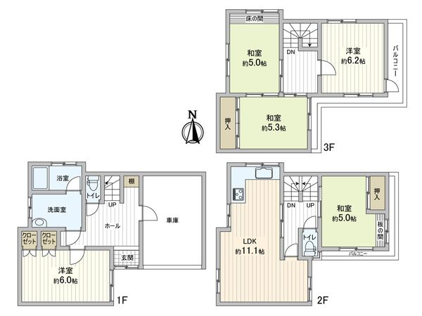 住吉区東粉浜3丁目 戸建 間取図(平面図)