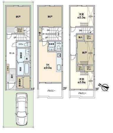住吉区万代4丁目 戸建 間取図(平面図)