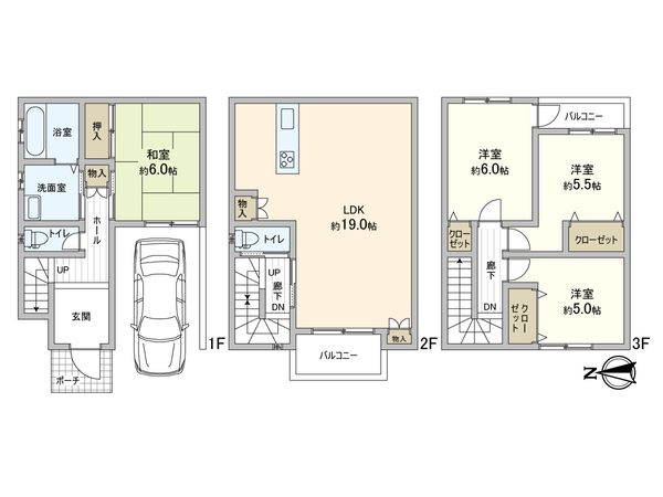 住吉区清水丘二丁目 戸建 間取図(平面図) 住吉区清水丘二丁目 戸建 間取図(平面図)