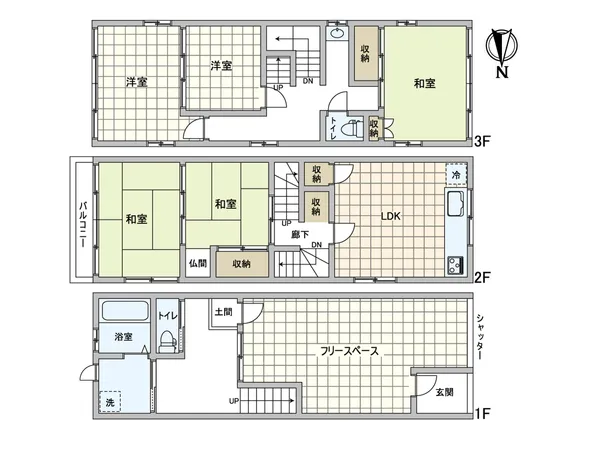 商店街に面する5LDKの戸建
