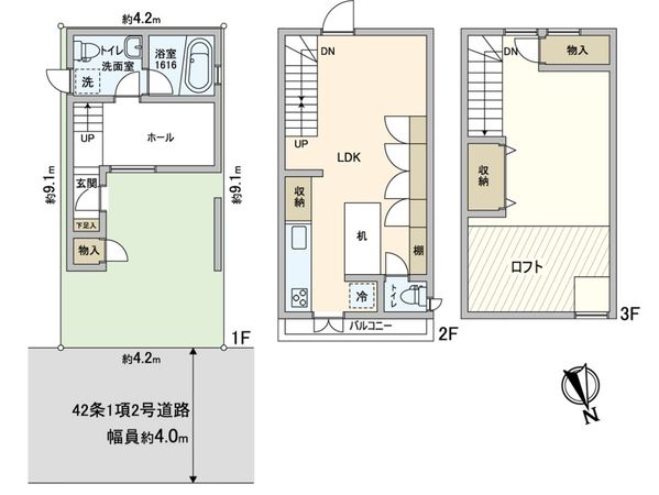 住之江区粉浜西2丁目 戸建 間取図(平面図)