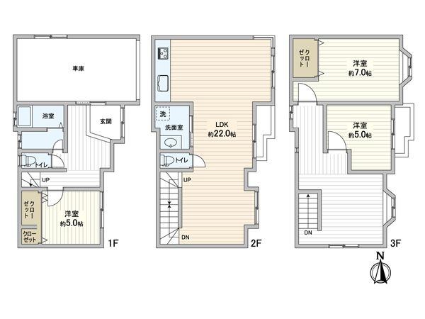 住之江区浜口東3丁目 戸建 間取図(平面図)
