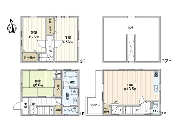 住之江区西住之江2丁目 戸建 間取図(平面図) 住之江区西住之江2丁目 戸建 間取図(平面図)