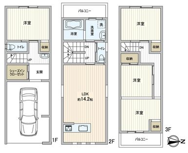 平野区平野南2丁目 戸建 間取図(平面図)