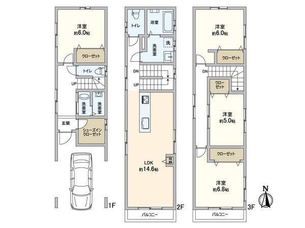 住吉区清水丘1丁目 戸建 間取図(平面図) 住吉区清水丘1丁目 戸建 間取図(平面図)