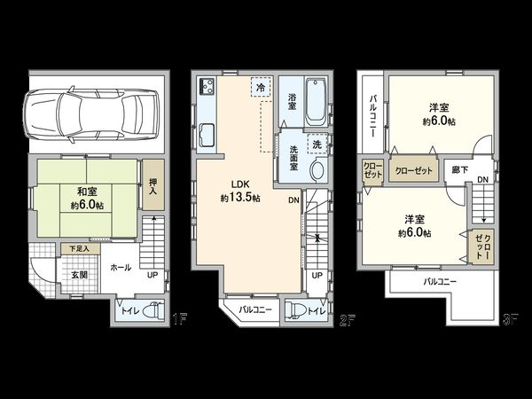 住吉区清水丘3丁目 戸建 間取図(平面図) 住吉区清水丘3丁目 戸建 間取図(平面図)
